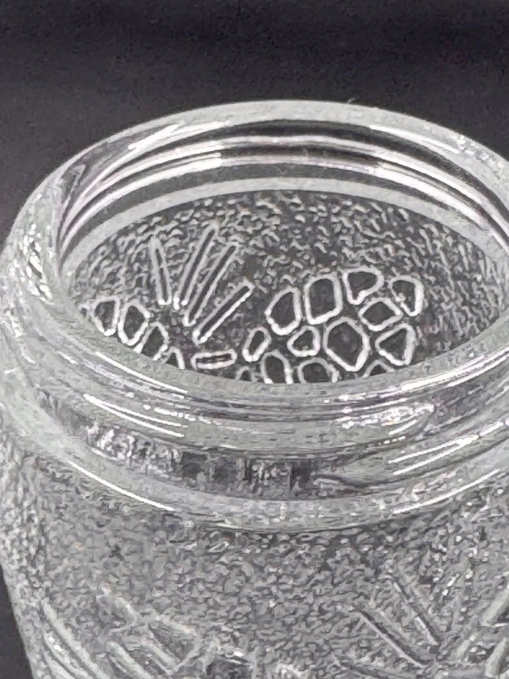 VTG Tiara Glass Clear Salt Shaker Only Ponderosa Pine Patter 4 1/2 inches tall
